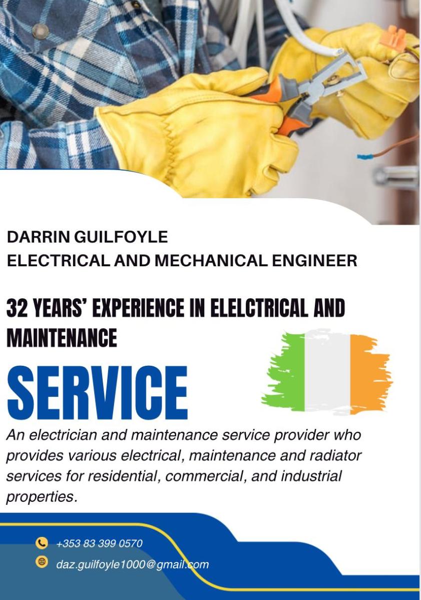 Darrin Guilfoyle Electrical & Mechanical Engineer Dungarvan Shop Window